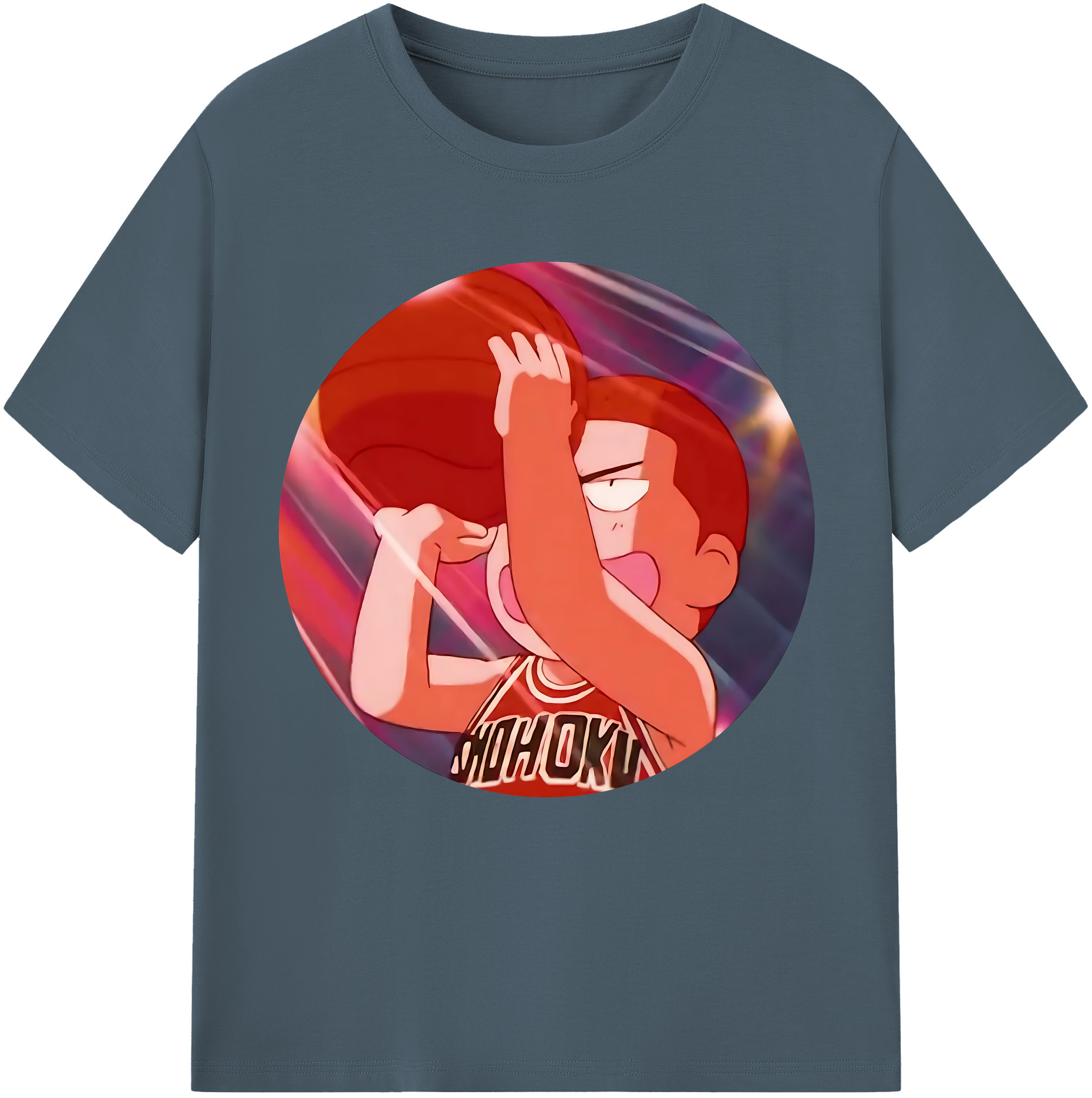 SLAM DUNK／スラムダンク 綿100％半袖Tシャツ（フロントプリント）